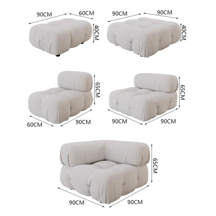 MAS-1593 Madsio Modern Boucle Sofa