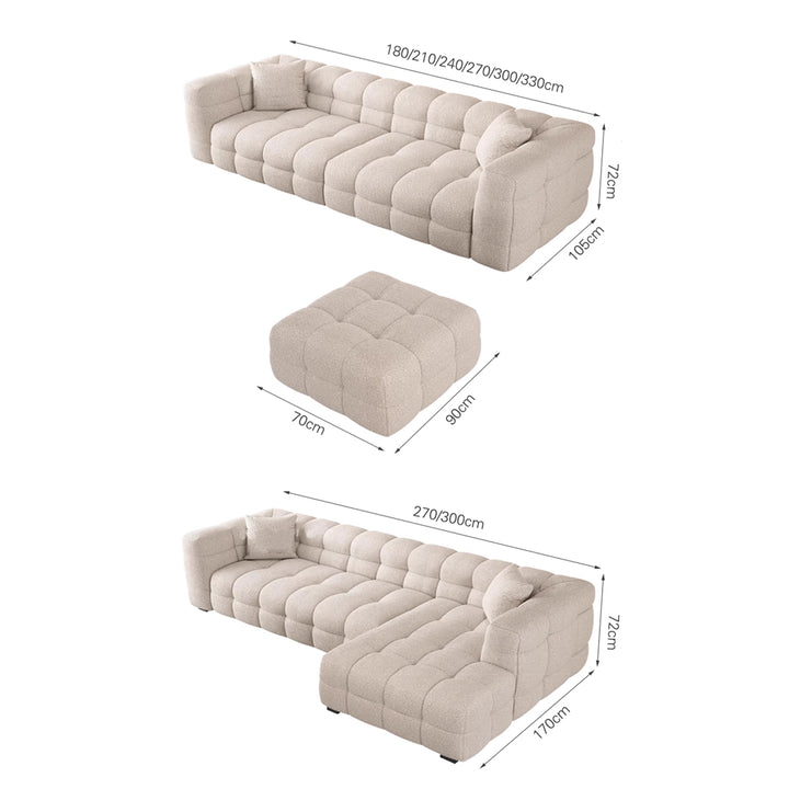 MAS-1639 Masdio Modern Boucle Fabric Sofa