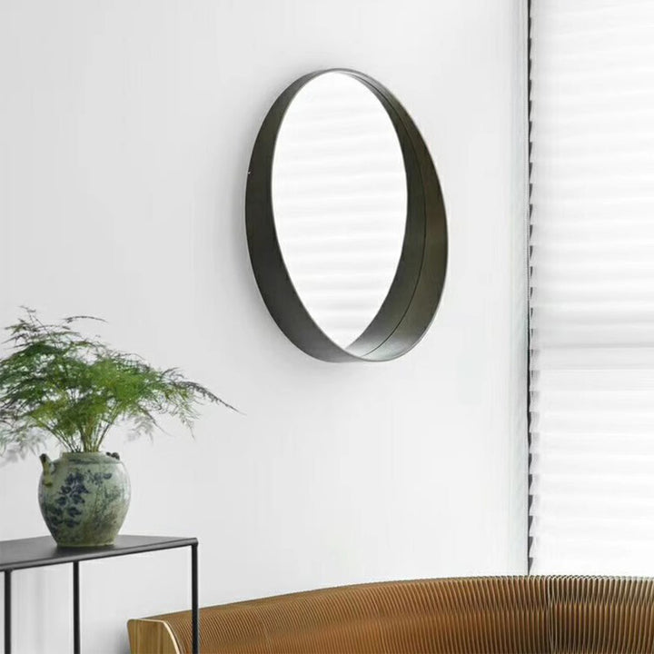 MAS-1749 Masdio Solid Wood Round Wall Mirror