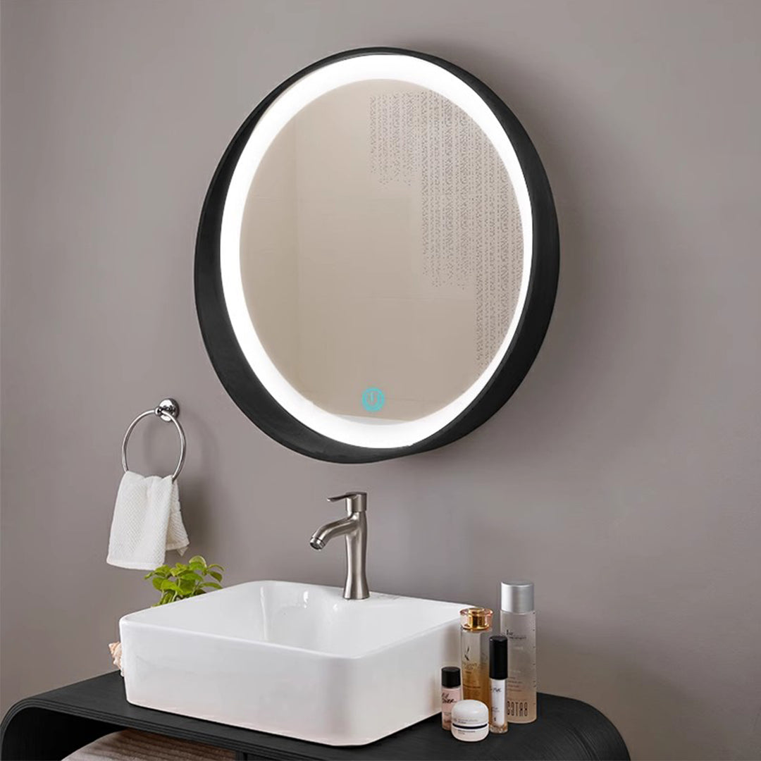 MAS-1749 Masdio Solid Wood Round Wall Mirror