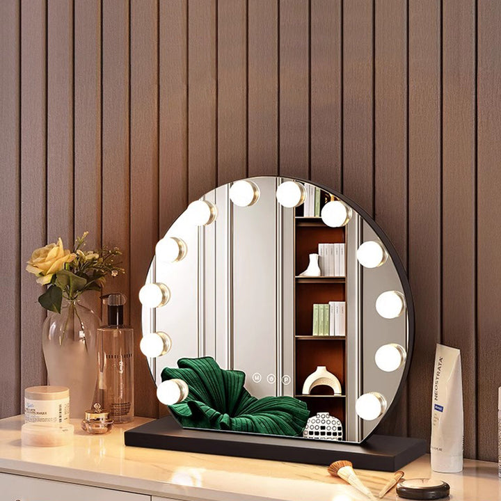 MAS-1768 Masdio Round Wood Dresser Mirror Masdio