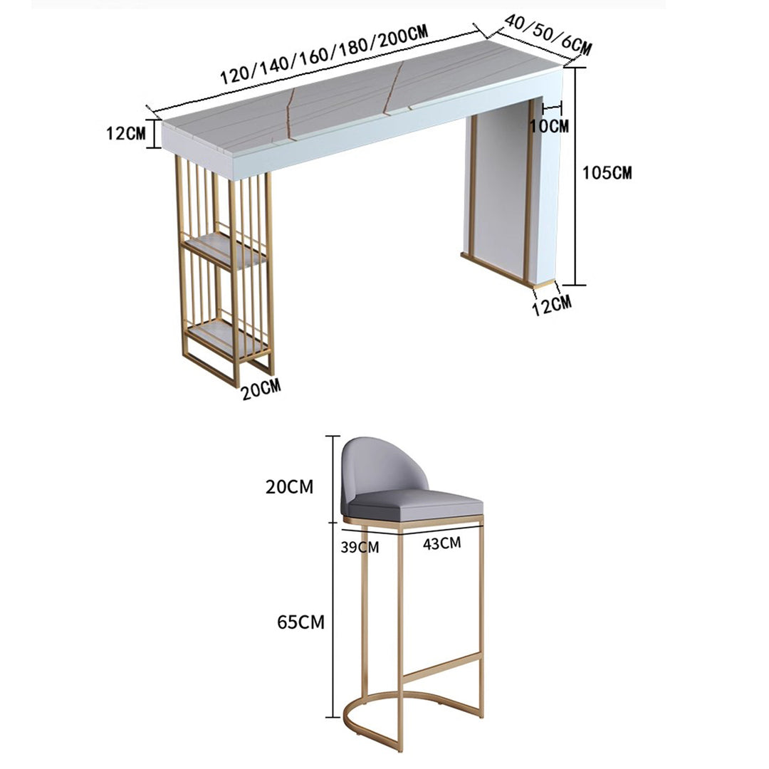 MAS-1803 Masdio Modern Slate Bar Table