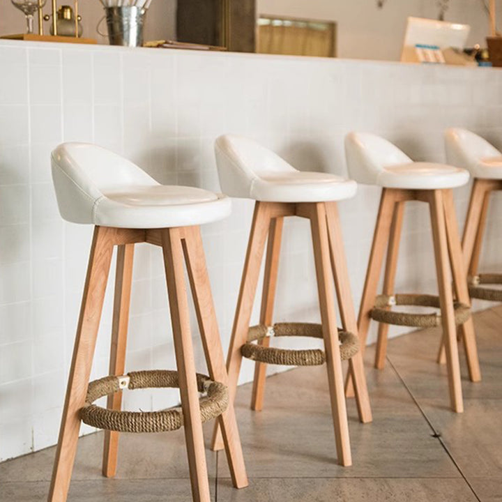 MAS-1810 Masdio Scandinavian Solid Wood Bar Stool