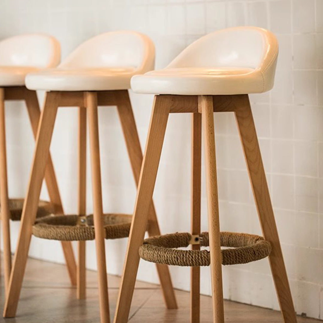 MAS-1810 Masdio Scandinavian Solid Wood Bar Stool