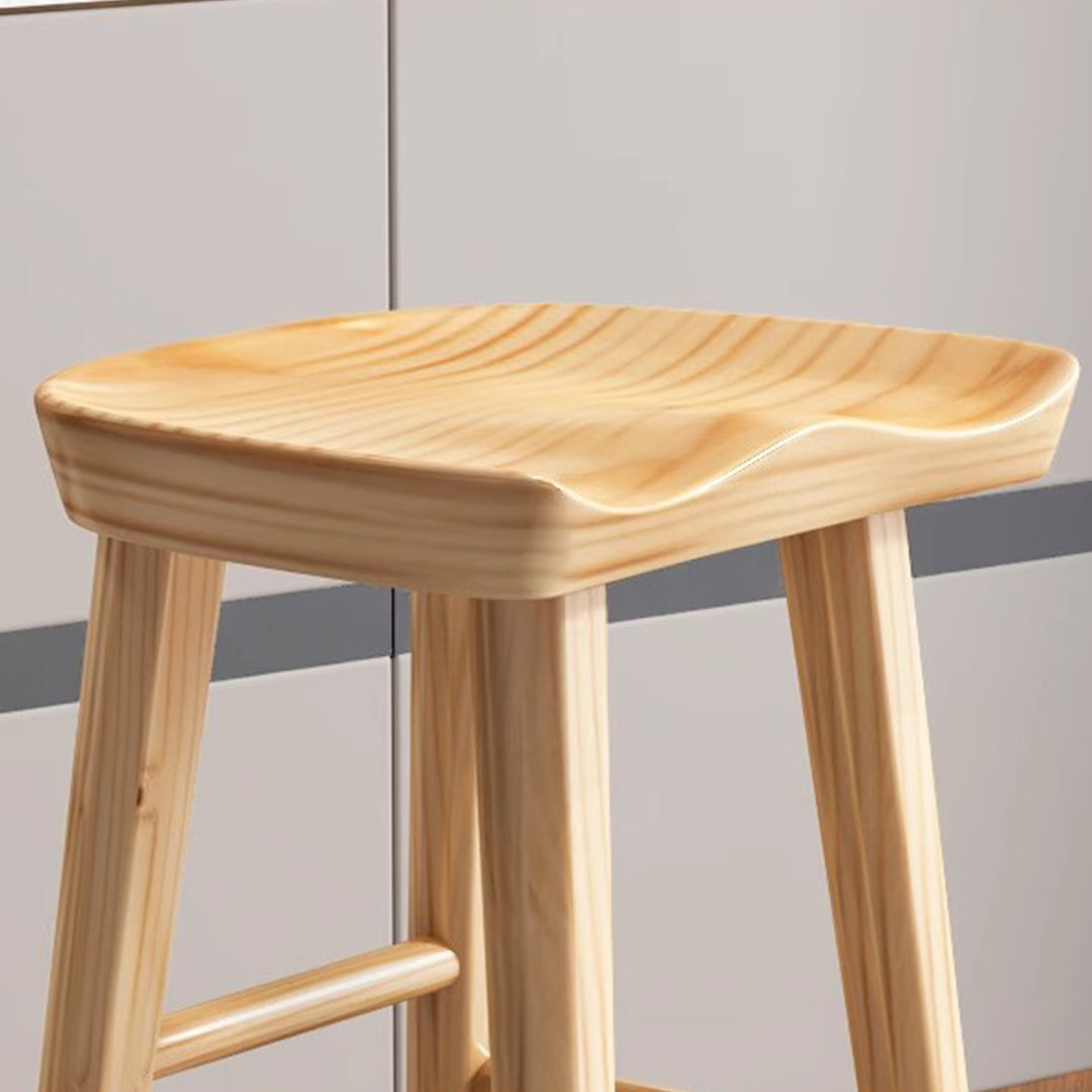 MAS-1819 Masdio Rustic Solid Wood Bar Stool Masdio