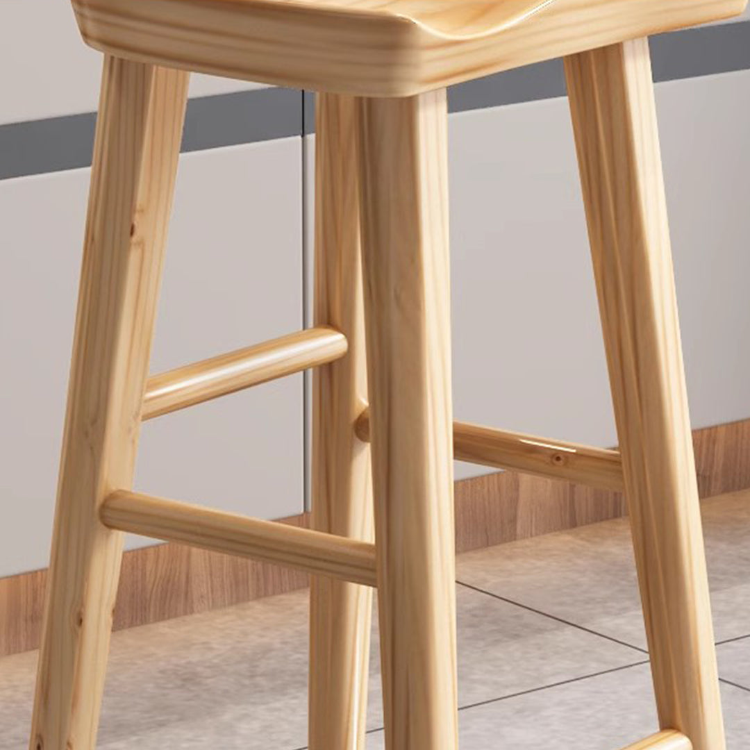 MAS-1819 Masdio Rustic Solid Wood Bar Stool Masdio