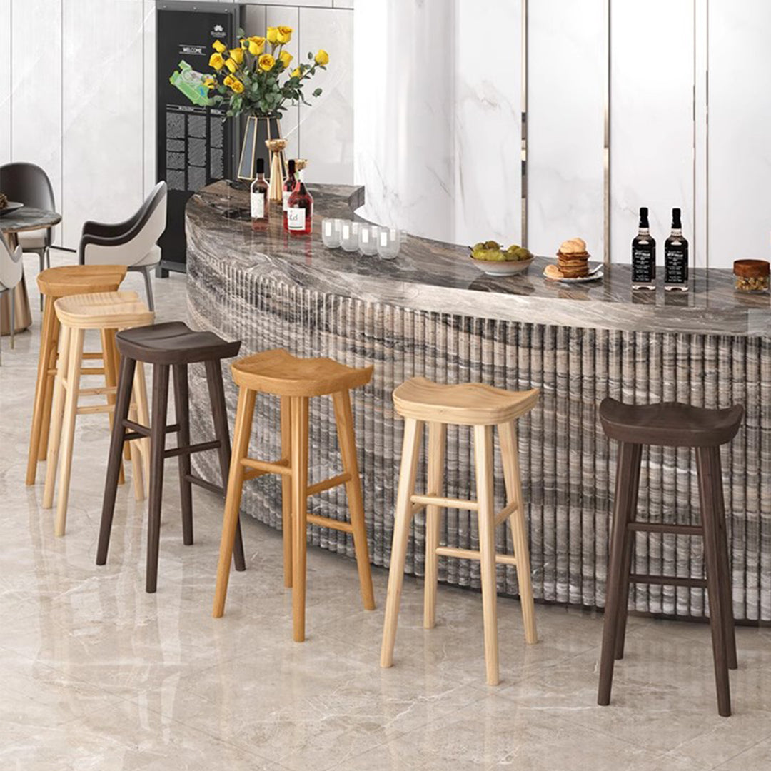 MAS-1819 Masdio Rustic Solid Wood Bar Stool