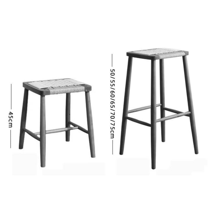 MAS-1820 Masdio Japandi Solid Wood Bar Stool