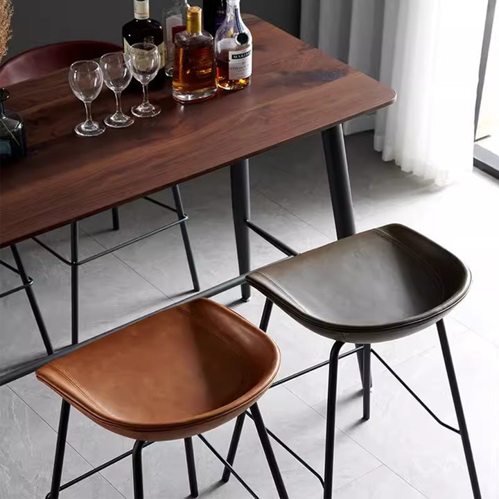 MAS-1827 Masdio Modern Industrial Leather Bar Stool