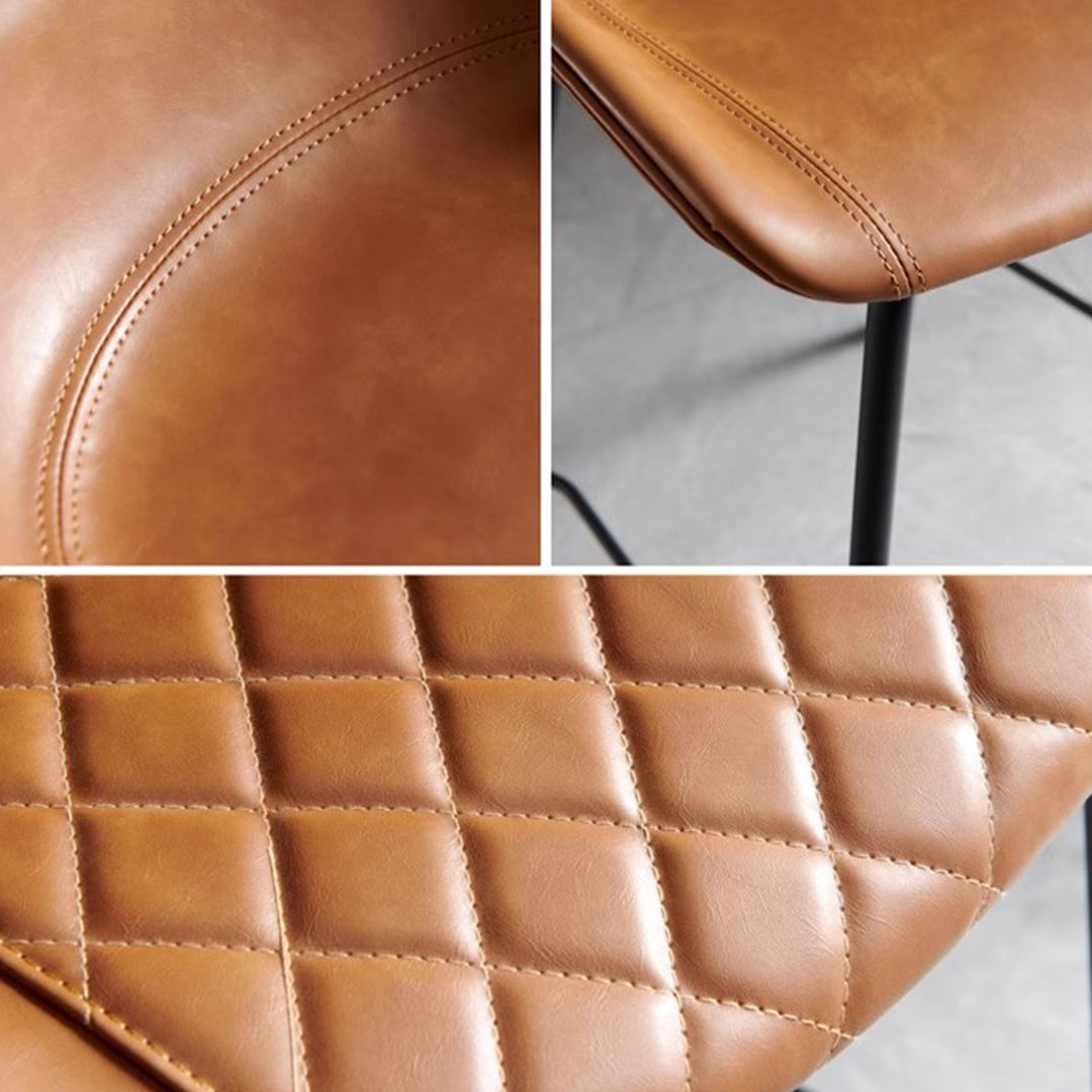 MAS-1827 Masdio Modern Industrial Leather Bar Stool