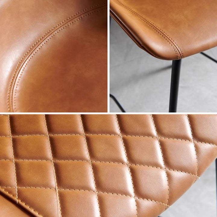 MAS-1827 Masdio Modern Industrial Leather Bar Stool