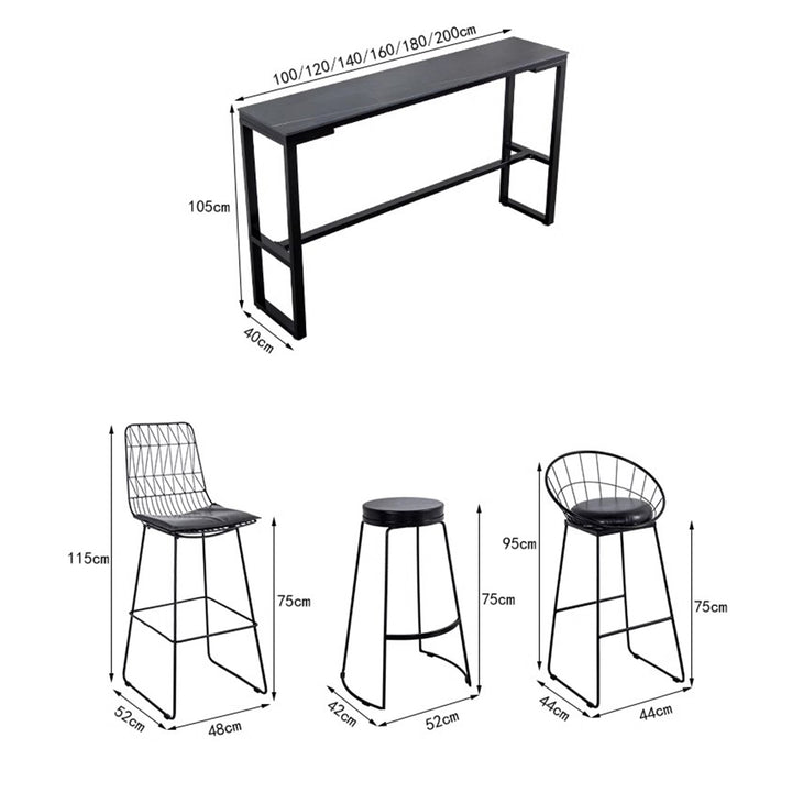 MAS-1839 Masdio Modern Marble Slate Bar Table