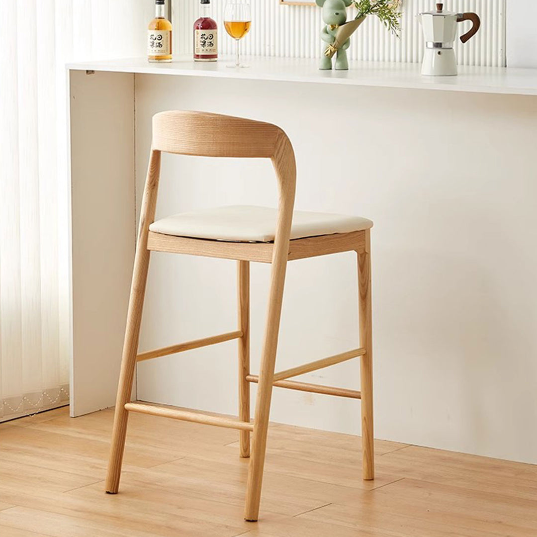 MAS-1844 Masdio Modern Solid Wood Bar Stool