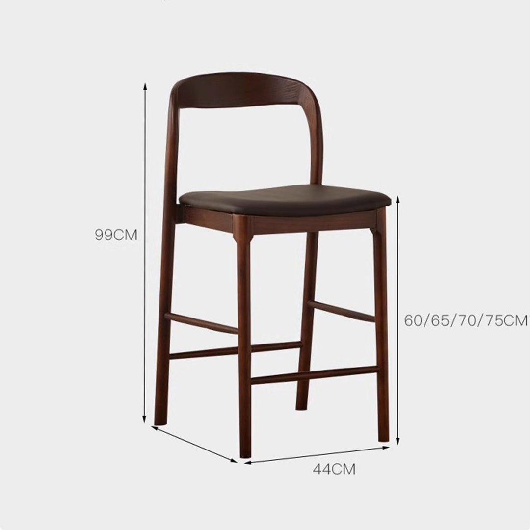 MAS-1844 Masdio Modern Solid Wood Bar Stool