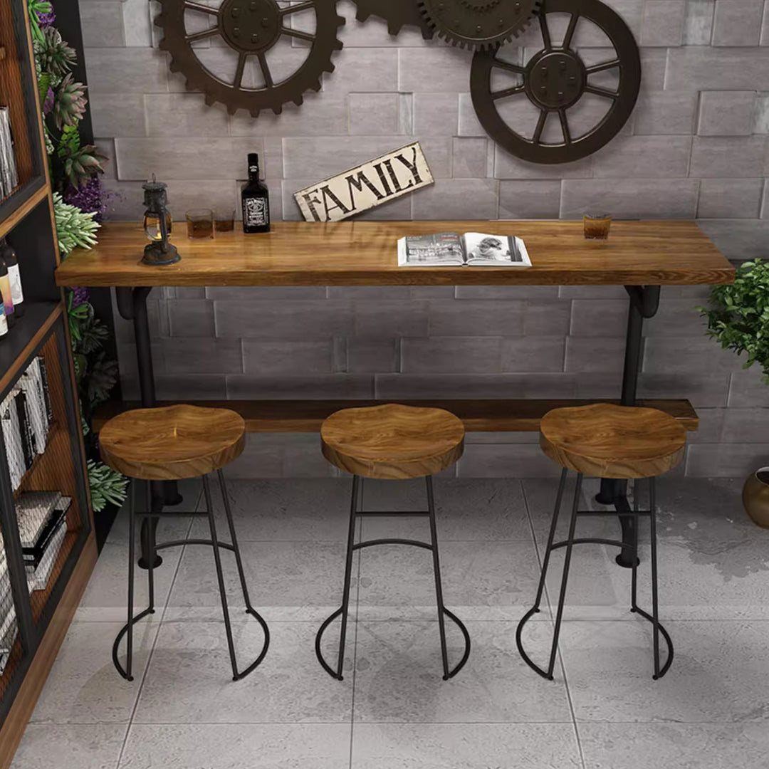 MAS-1846 Masdio Industrial Solid Wood Bar Table Masdio