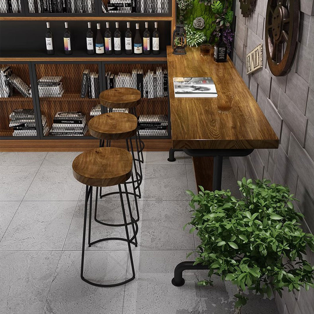 MAS-1846 Masdio Industrial Solid Wood Bar Table Masdio