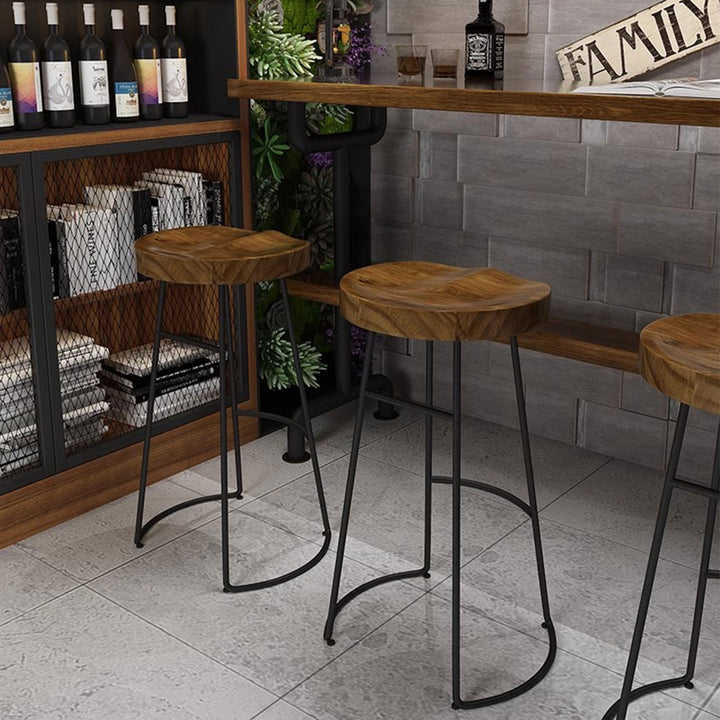 MAS-1846 Masdio Industrial Solid Wood Bar Table Masdio