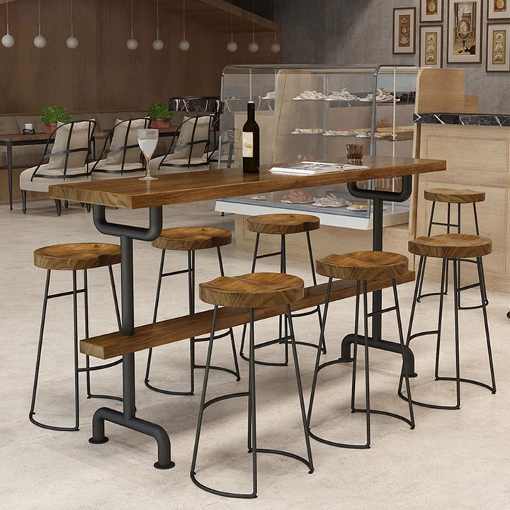 MAS-1846 Masdio Industrial Solid Wood Bar Table