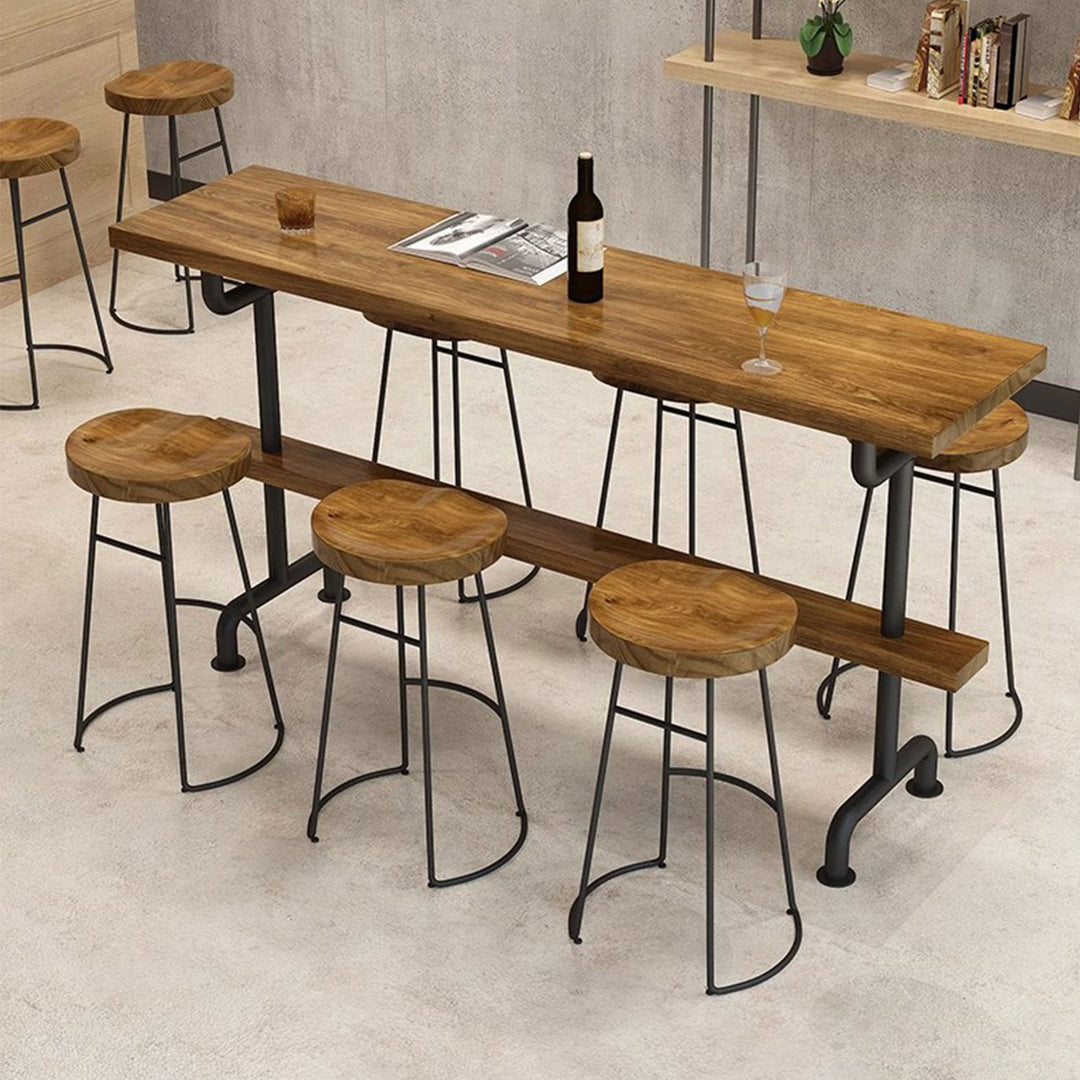 MAS-1846 Masdio Industrial Solid Wood Bar Table Masdio