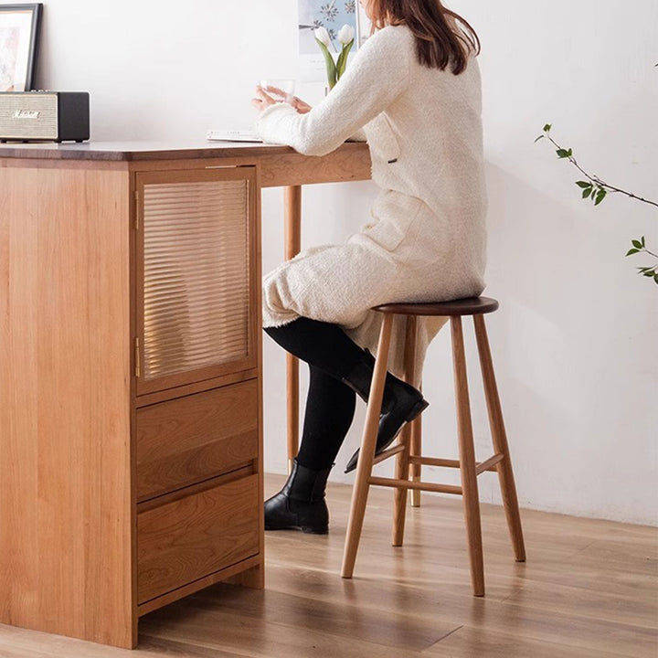 MAS-1847 Masdio Rustic Solid Wood Bar Stool