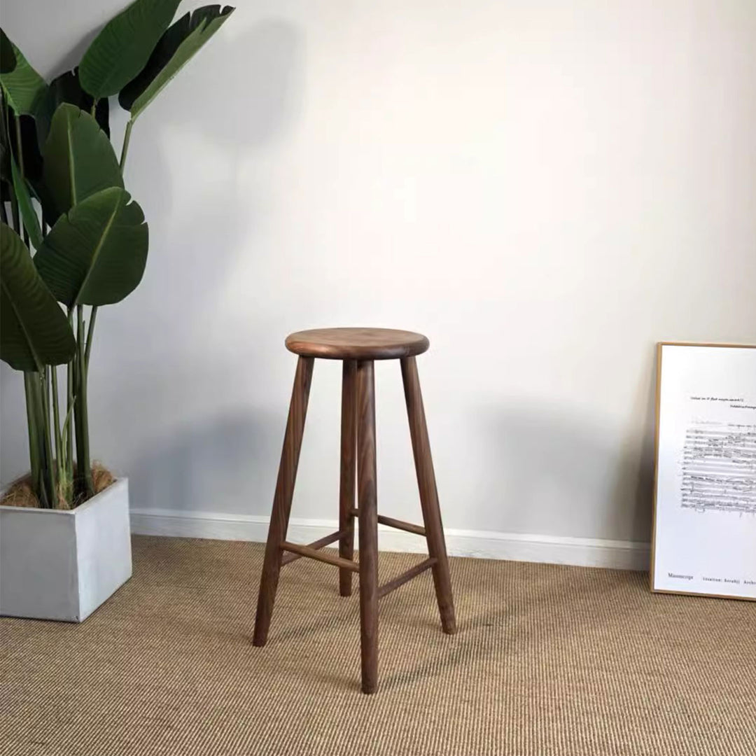 MAS-1847 Masdio Rustic Solid Wood Bar Stool