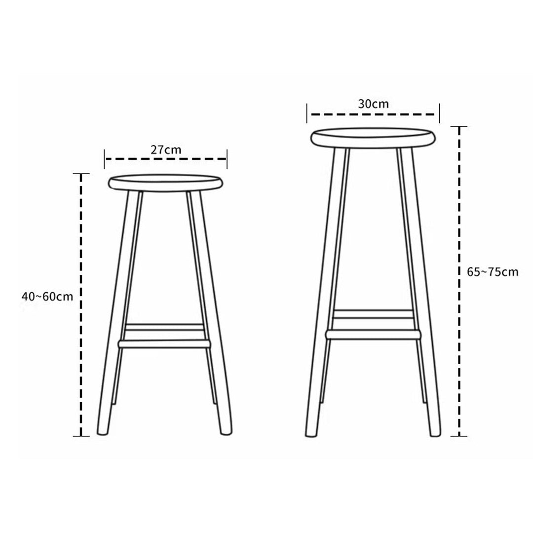 MAS-1847 Masdio Rustic Solid Wood Bar Stool