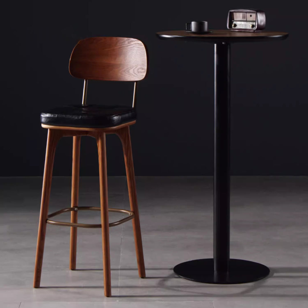 MAS-1862 Masdio Industrial Walnut Bar Chair