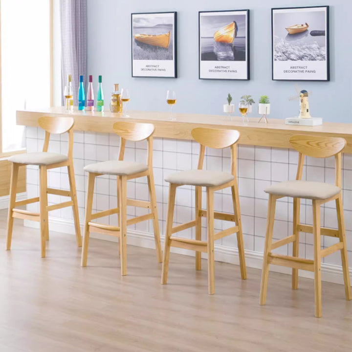 MAS-1875 Masdio Vintage Solid Wood Bar Table & Stools Masdio