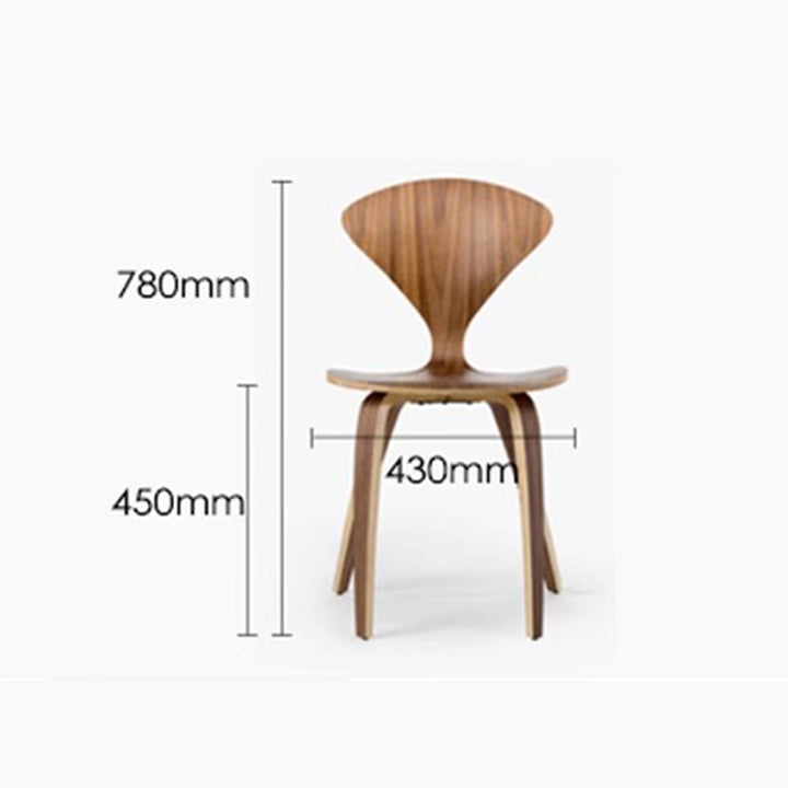 MAS-1876 Masdio Postmodern Walnut Dining/Bar Chair