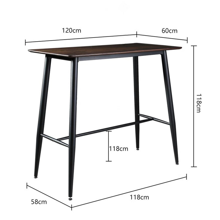 MAS-1879 Masdio Rustic Solid Wood Bar Table