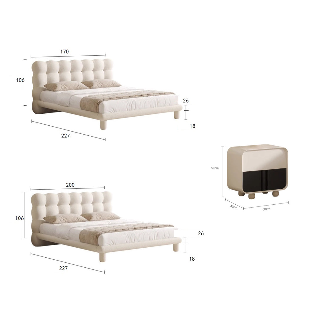 MAS-1899 Masdio Modern Boucle Bedframe