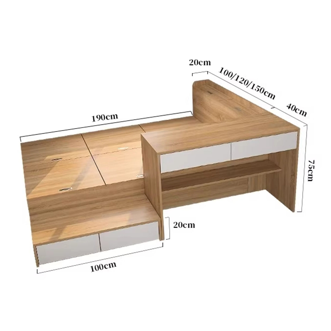 MAS-1902 Masdio Modern Storage Bed & Study Table