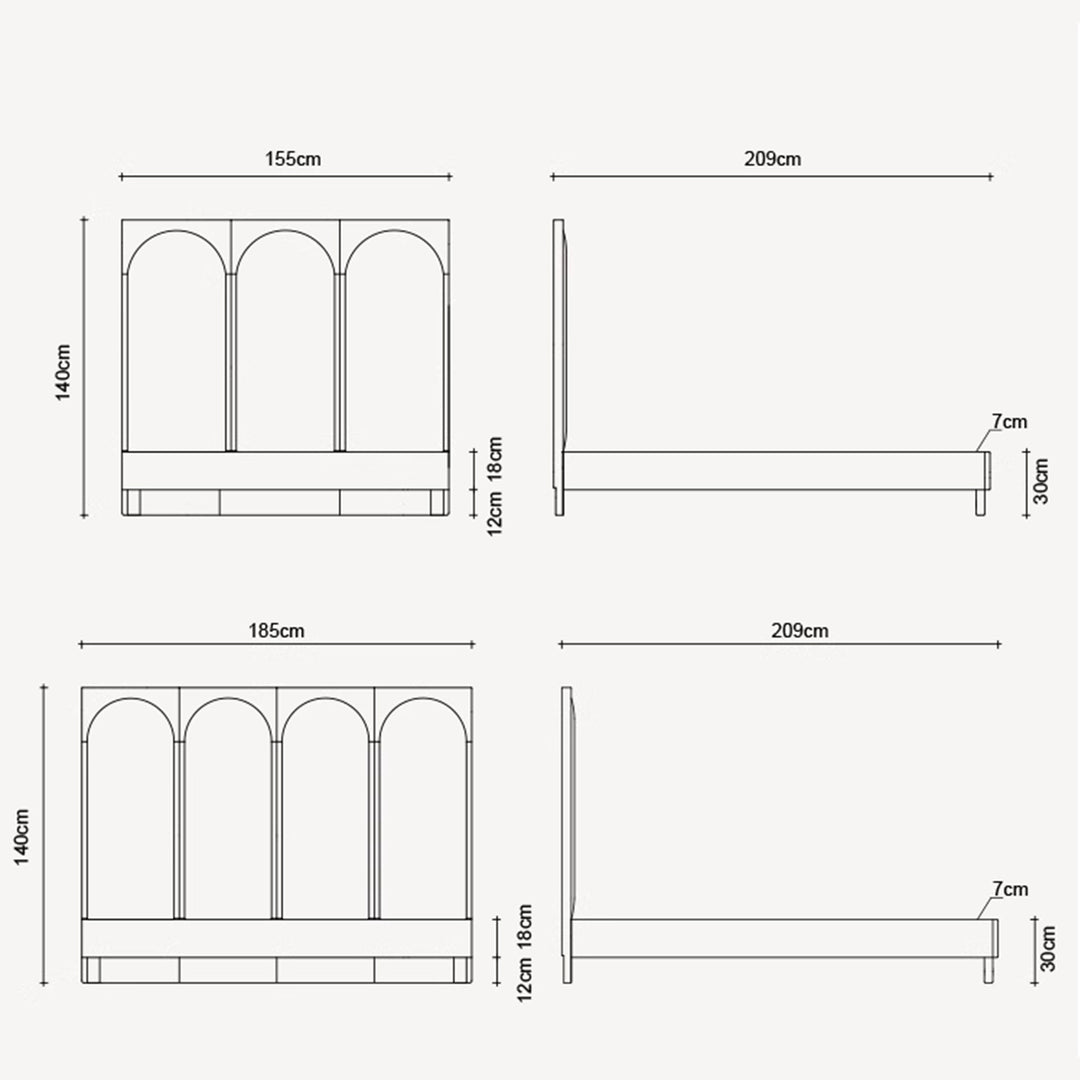 MAS-1913 Masdio Oriental Solid Wood Bedframe