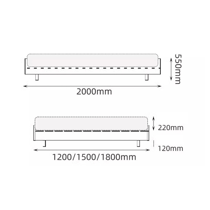 MAS-1914 Japandi Solid Wood Floating Bedframe