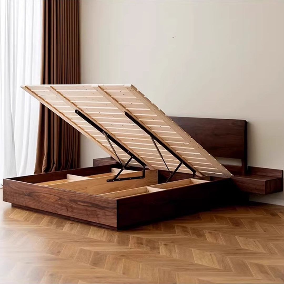 MAS-1940 Masdio Modern Solid Wood Storage Bedframe