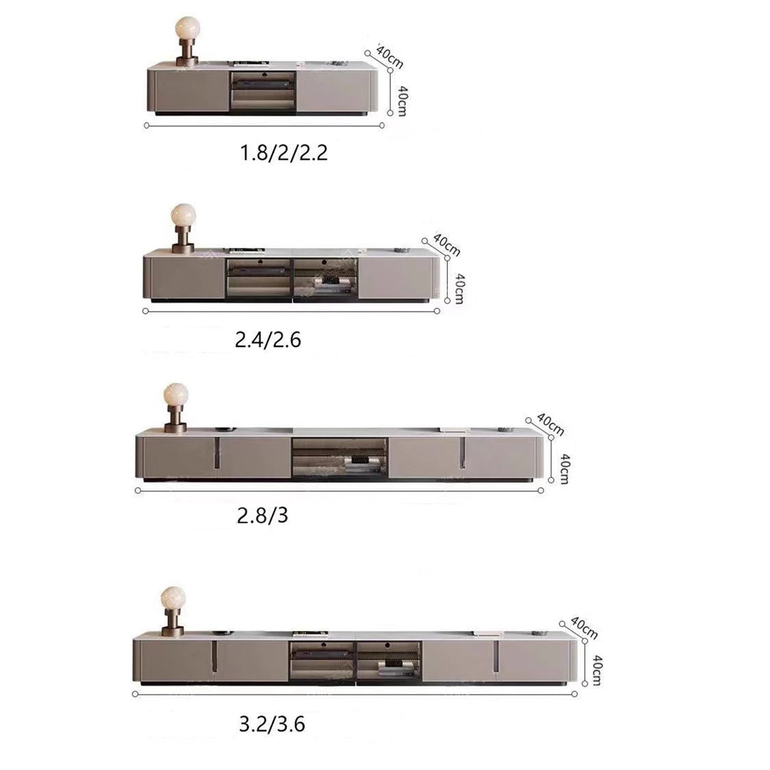 MAS-2190 Masdio LOUNA Modern Sintered Stone TV Console Masdio