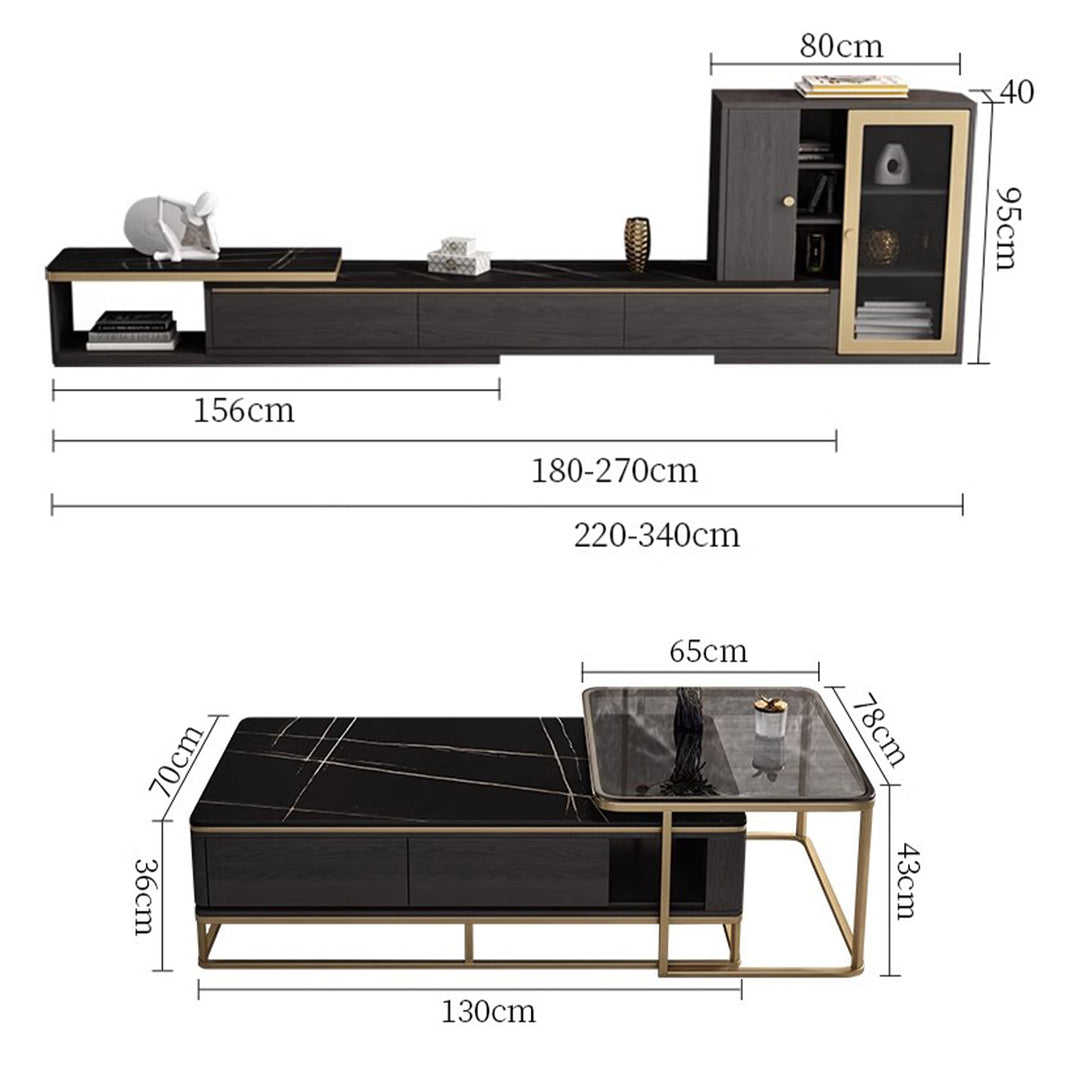 MAS-2195 Masdio LOMBA Modern Sintered Stone Coffee Table