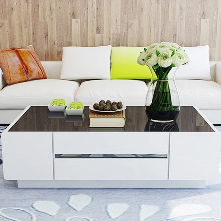 MAS-2263 Masdio FERDINO Modern Glossy Piano White Coffee Table Masdio