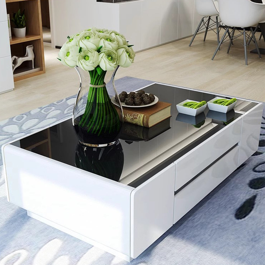 MAS-2263 Masdio FERDINO Modern Glossy Piano White Coffee Table Masdio