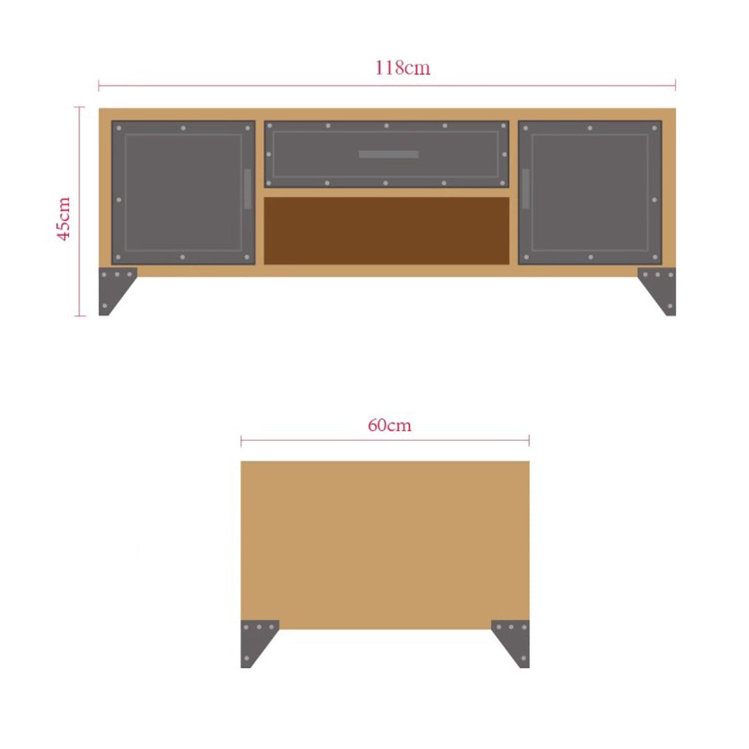 MAS-2285 Masdio OAKLAND Industrial Metal Coffee Table Masdio