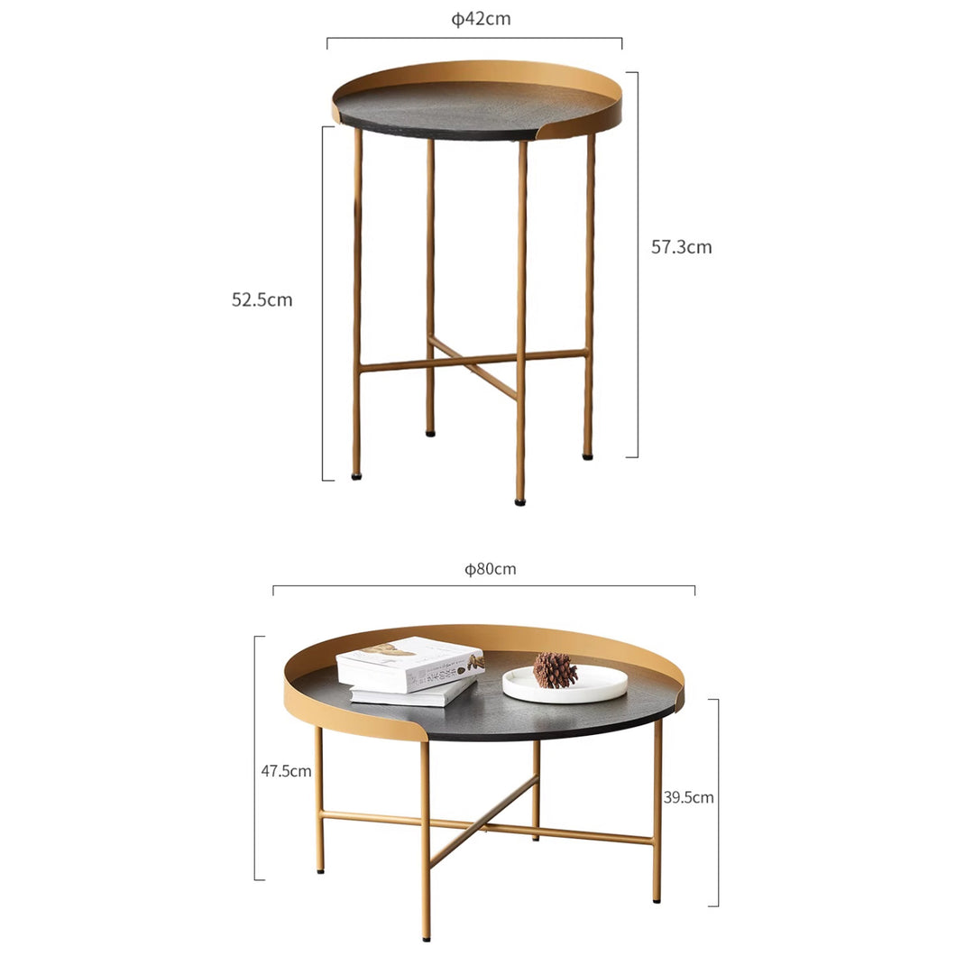 MAS-2287 Masdio POLAND Minimalist Round Nesting Coffee Tables