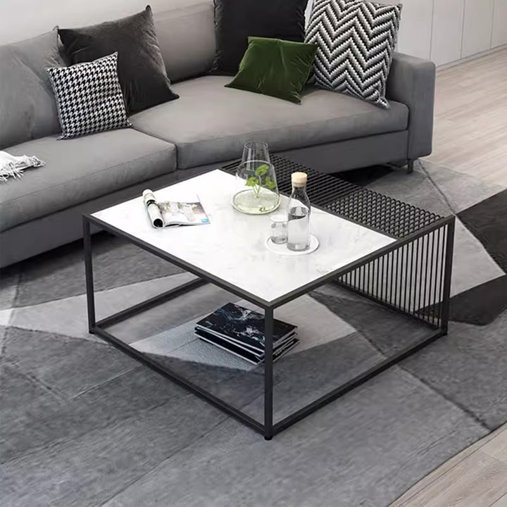 MAS-2303 Masdio Minimalist Marble Metal Frame Coffee Table