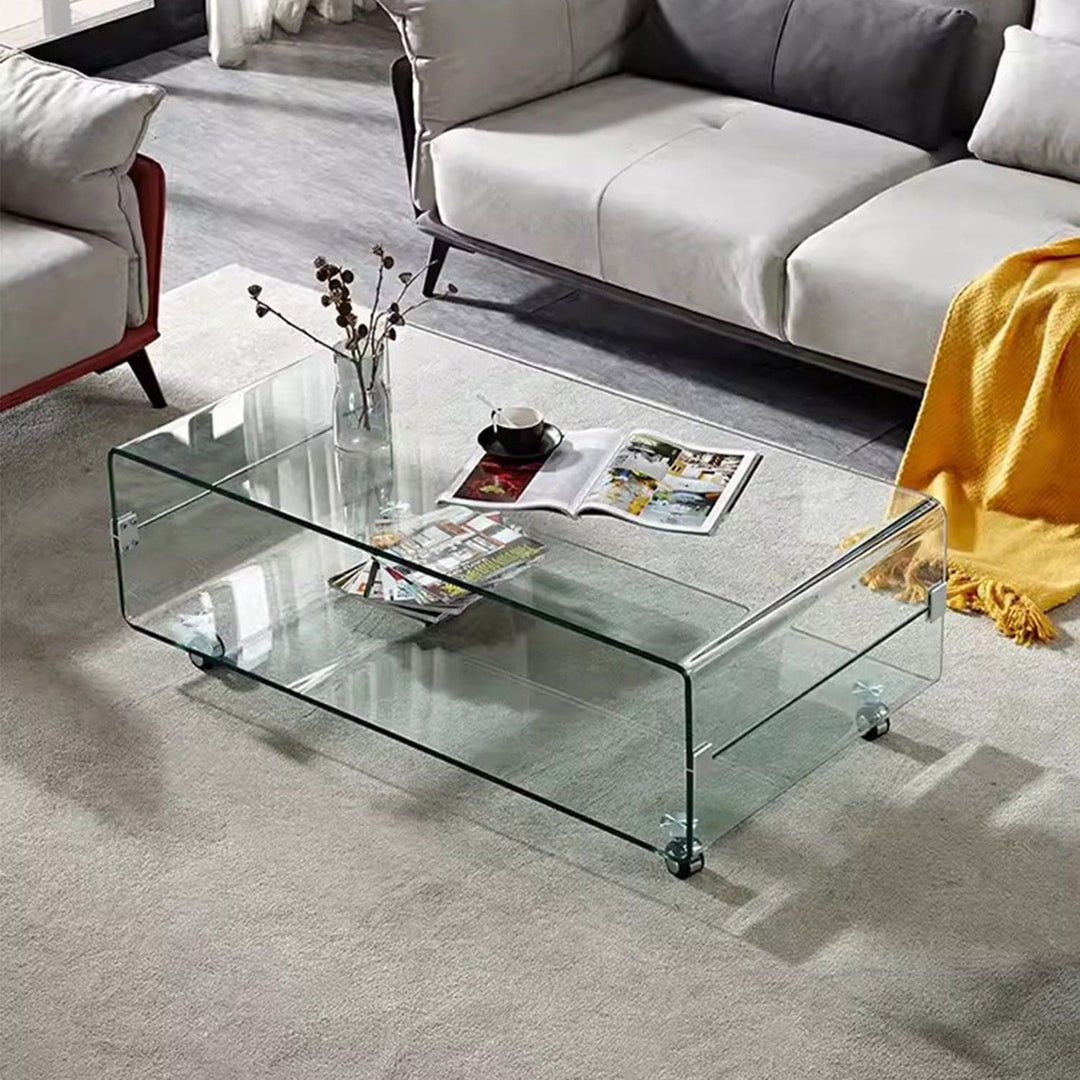 MAS-2307 Masdio Minimalist Designer Glass Coffee Table Masdio