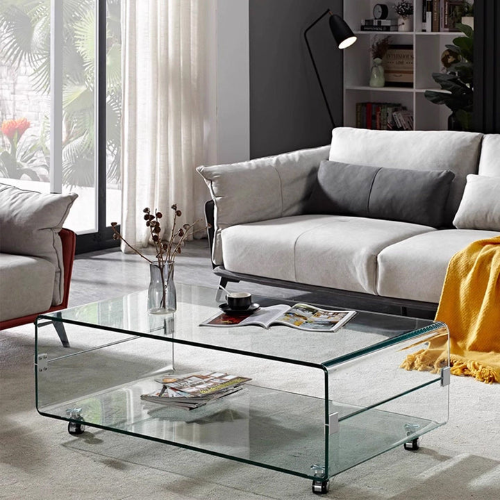 MAS-2307 Masdio Minimalist Designer Glass Coffee Table