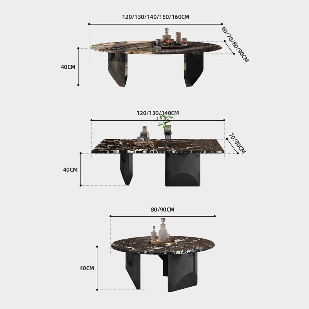 MAS-2420 Masdio CORNELIA Modern Oval Marble Coffee Table Masdio