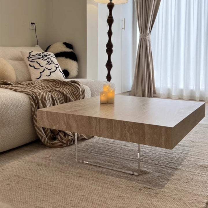 MAS-2428 Masdio FILIPPA Modern Floating Travertine Coffee Table Masdio