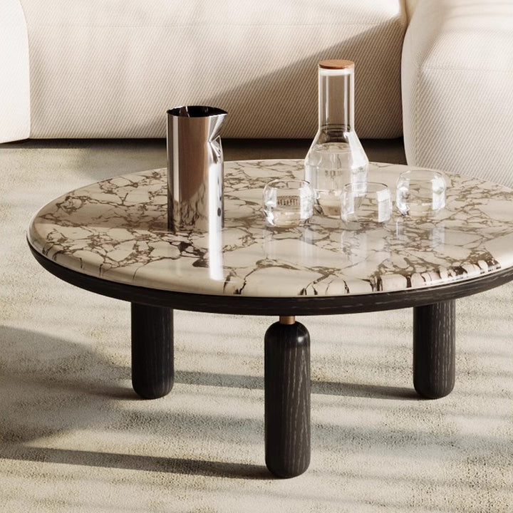 MAS-2441 Masido LEBRE Modern Round Marble Coffee Table