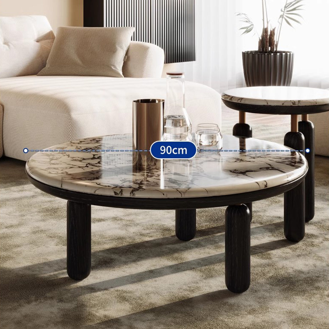 MAS-2441 Masido LEBRE Modern Round Marble Coffee Table