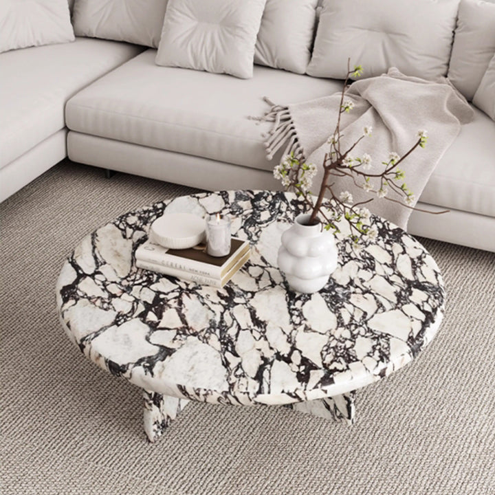 MAS-2482 Masdio BIANCO Modern Round Marble Coffee Table Masdio