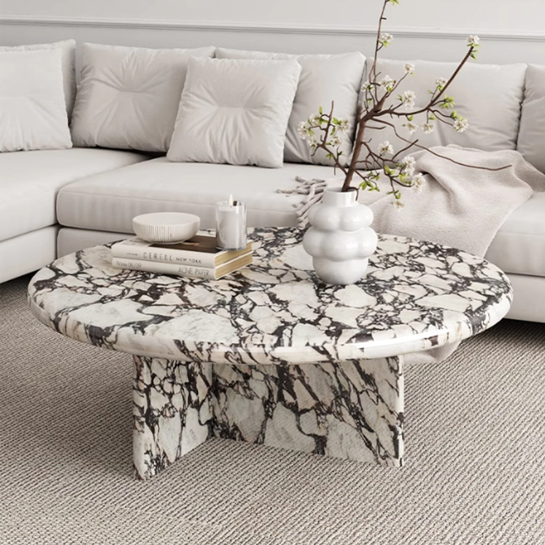 MAS-2482 Masdio BIANCO Modern Round Marble Coffee Table Masdio